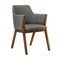 Armen Living Arcadia and Renzo 42" Round Charcoal and Walnut Wood 5 Piece Dining Set SETARDI5REWACH42 - alternate 5